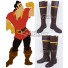 Disney Beauty and The Beast Gaston Brown Shoes Cosplay Boots