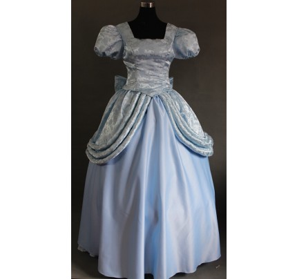 Cinderella Princess Dress Cosplay Costume Light Blue Edition