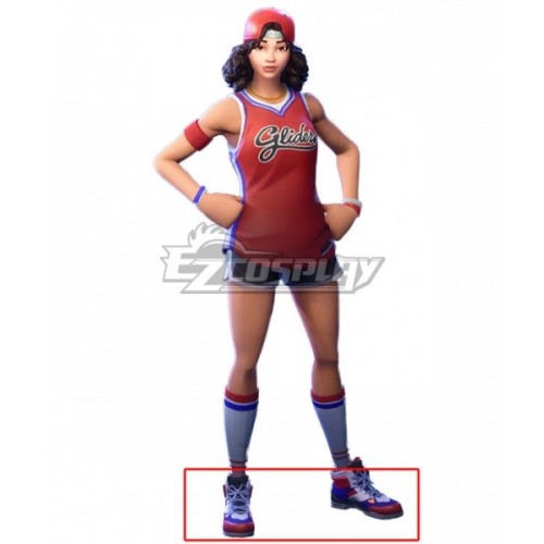 Fortnite Battle Royale Triple Threat Red blue Cosplay Shoes