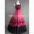 Civil War Gothic Old West Saloon Ball Gown Dress Costume Red