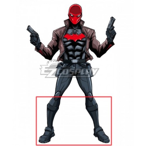 DC Batman Red Hood Black Shoes Cosplay Boots