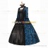 Victorian Steampunk Rococo Brocade Blue Ball Gown Dress