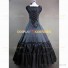 Renaissance Queen Elizabeth Wedding Dress Theater Gown Black