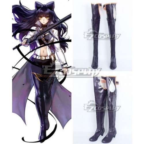 RWBY Blake Belladonna Black Shoes Cosplay Boots