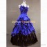 Southern Belle Satin Off-shoulder Dress Evening Ball Gown Blue