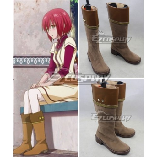 Snow White with the Red Hair Akagami no Shirayukihime Shirayuki Brown Shoes Cosplay Boots