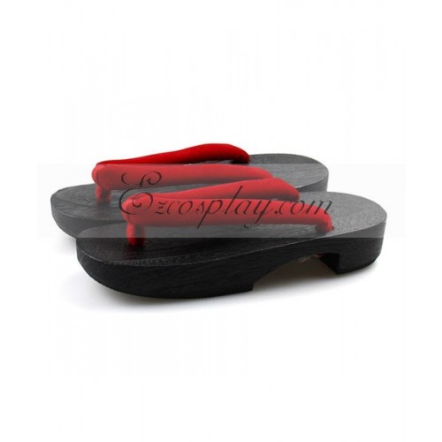 Inu x Boku SS Ririchiyo Shirakiin Witch Clog Geta Red Cosplay Shoes