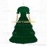 Reenactment Civil War Lace Lolita Recoco Layered Green Ball Gown Dress