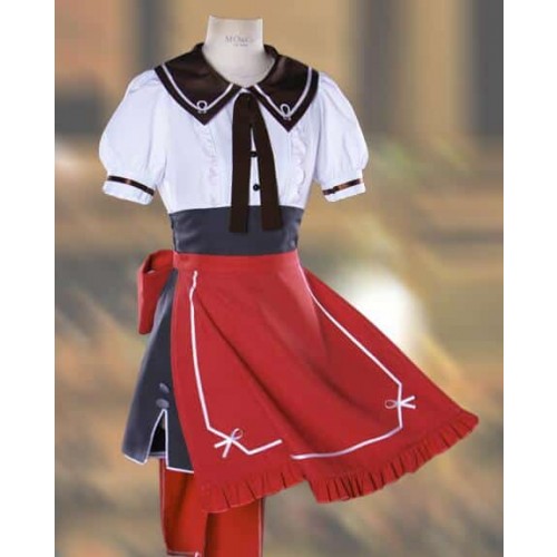 Vocaloid Meiko Cafe Maid Cosplay Costume