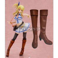 Fairy Tail Lucy Heartfilia Brown Shoes Cosplay Boots