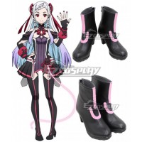 Sword Art Online Ordinal Scale Yuna Movie Black Shoes Cosplay Boots