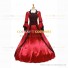 Marie Antoinette Renaissance Period Reenactment Red Lace Dress Ball Gown