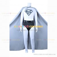 Superman Cosplay Costume Clark Kent Jumpsuit Uniform Cape Gray