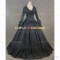 Renaissance Faire Victorian Royal Black Steampunk Clothing Evening Gown