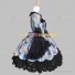 Victorian Style Fancy Lolita Dress Floral Print Wide Sleeve Tiered Colorful Dress Princess Costume