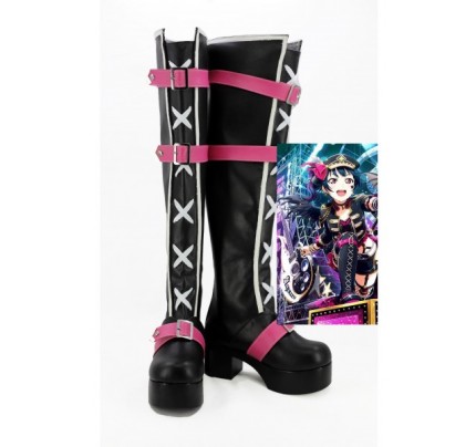 Love Live! Sunshine!!Yoshiko Tsushima Punk Rock Boots Cosplay Shoes Custom Made