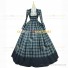 Victorian Style Formal Plaid Ball Gown Reenactment Stage Costume Lolita Dress