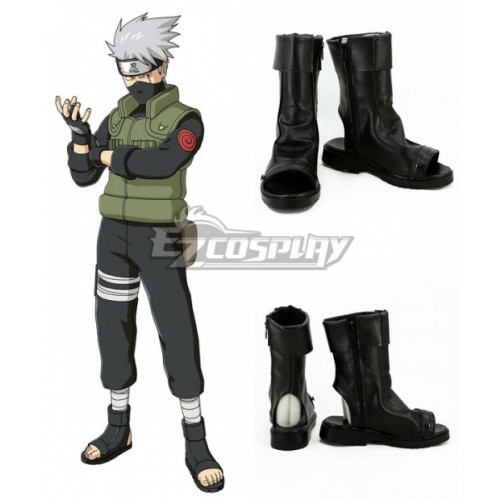 Naruto Kakashi Hatake Hatake Kakashi Black Shoes Cosplay Boots