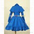 Gothic Victorian Style Cape Reenactment Steampunk Dress Blue