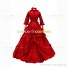 Medieval Renaissance Lolita Princess Ruffled Red Ball Gown Dress