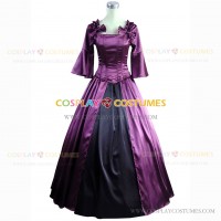 Gothic Punk Reenactment Clothing Theatrical Premium Quality Dress Violet