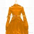 Retro Renaissance Style Pagoda Sleeves Prom Ball Gown Orange Dress