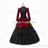 Gothic Victorian Marie Antoinette Theater Layered Evening Gown Burgundy Dress