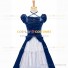 Vintage Gothic Lolita Victorian Rococo Blue Evening Ball Gown Dress