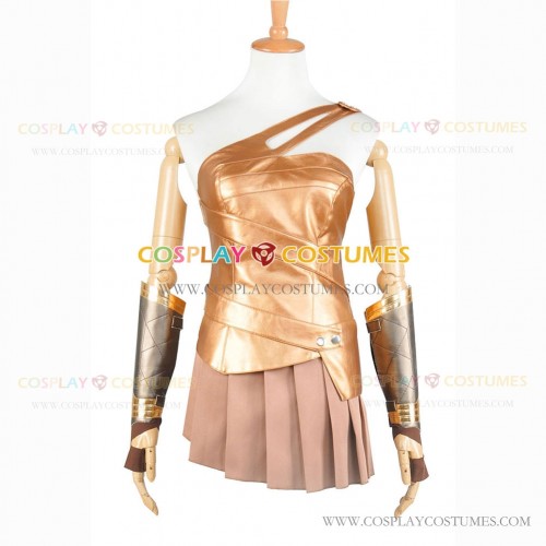 Wonder Woman Cosplay Diana Prince Costume Golden Dress Set