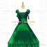 Vintage Gothic Lolita Victorian 18th Century Green Ruffles Evening Ball Gown Dress