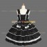 Sleeveless Sweet Love Lolita Dress Ruffle Tiered Bow Dress Black