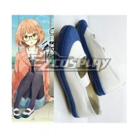 Beyond the Boundary (Kyokai no Kanata) Kuriyama Mirai School Cosplay Blue Shoes