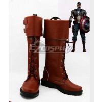 Marvel Captain America The Winter Soldier Paratroopers Brown Shoes Cosplay Boots