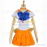 Sailor Venus Minako Aino Costume from Sailor Moon Cosplay Girls Orange Dress