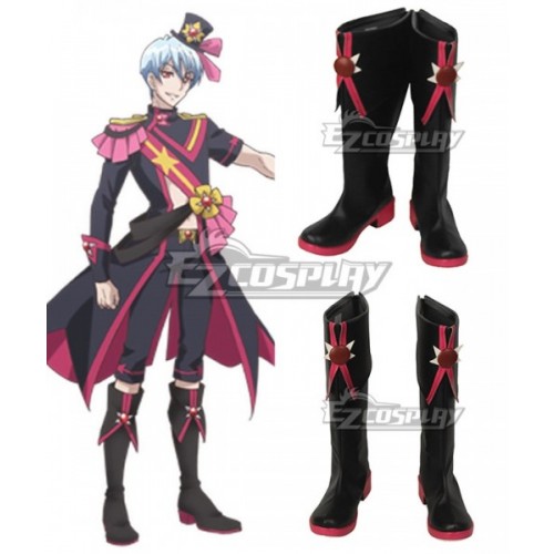 Cute High Earth Defense Club Love! Salty Sol Haruhiko Beppu Black Shoes Cosplay Boots