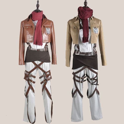 Attack On Titan Mikasa Ackerman Cosplay Costume Full Set