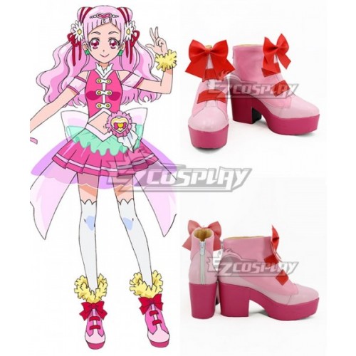 Pretty Cure Smile PreCure Hana Nono Cure Yell Pink Red Cosplay Shoes