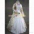 Victorian Style Brocaded Party Ball Gown Fancy Dress Golden