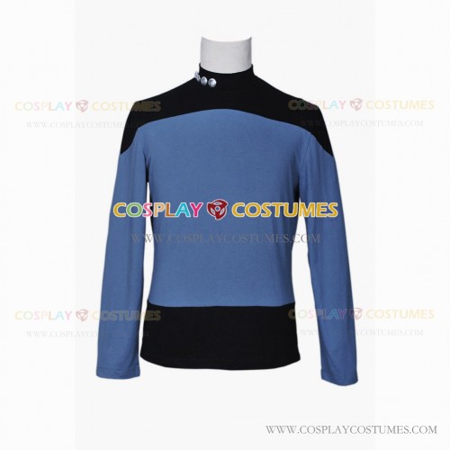Picard Costume for Star Trek Cosplay Blue Shirt