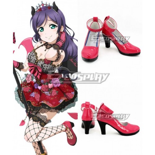 Love Live! Lovelive! Halloween Nico Yazawa Maki Nishikino Nozomi Tojo Little Devil Ver. Red Cosplay Shoes