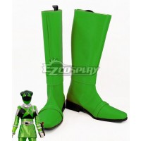 Uchuu Sentai Kyuranger Chameleon Green Hammie Green Shoes Cosplay Boots