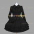 Gothic Lolita Dress Punk Tiered Turndown Lolita Masquerade Clothing Black