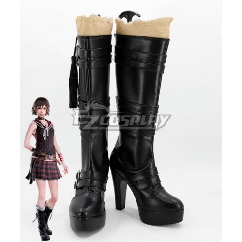 Final Fantasy XV Iris Amicitia New Black Shoes Cosplay Boots