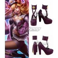 League of Legends Popstar Ahri The Nine Tailed Fox Purple Cosplay Shoes