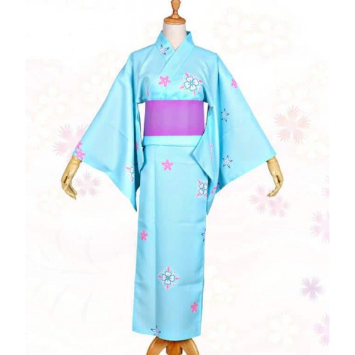 Re Zero − Starting Life In Another World Emilia Kimono Cosplay Costume