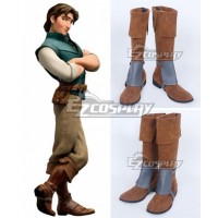 Disney Tangled Flynn Rider Brown Shoes Cosplay Boots