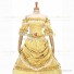 Classic Victorian Steampunk Ruffles Herrlich Light Yellow Ball Gown Dress