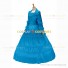 Gothic Lolita Victorian Rococo Stage Long Luxury Blue Dress Ball Gown