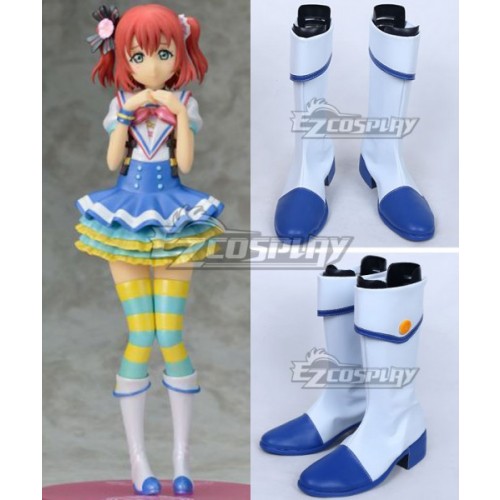 LoveLive! Sunshine!! Aqours Jumping Heart Kunikida Hanamaru White Shoes Cosplay Boots