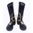 Fate Grand Order FGO Caster Merlin Black Golden Shoes Cosplay Boots